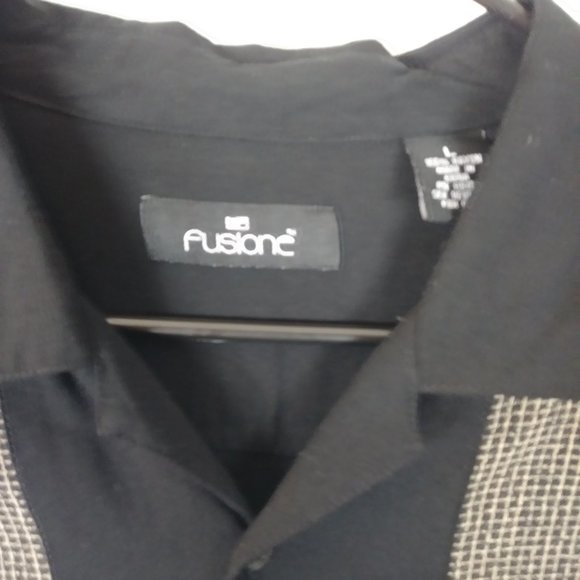 Fuslone Casual button down black size L - Picture 3 of 6